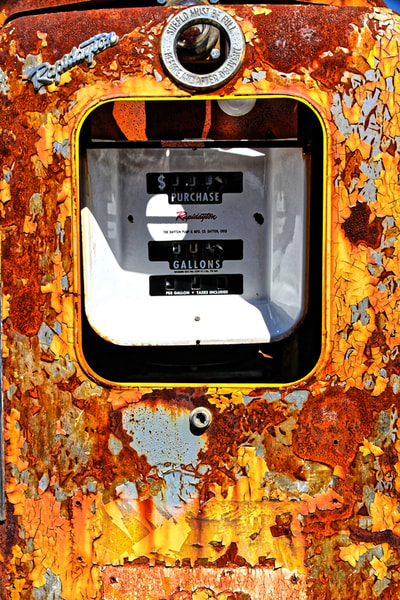 rusted gas pump classic